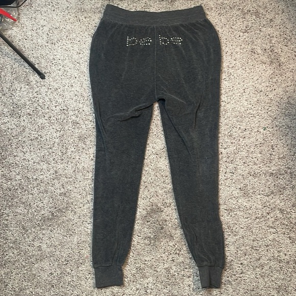 Bebe Sport Woman’s Gray Y2K Bling Logo Joggers Size Small - Picture 4 of 7